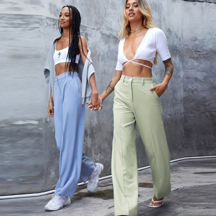 Pantalon Casual-Pierna Ancha